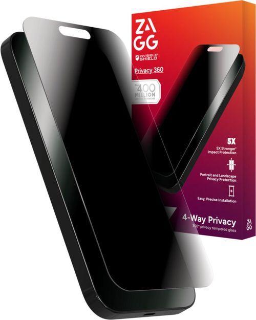 Protector de pantalla ZAGG Glass Elite Privacy 360 para iPhone 16 Pro
