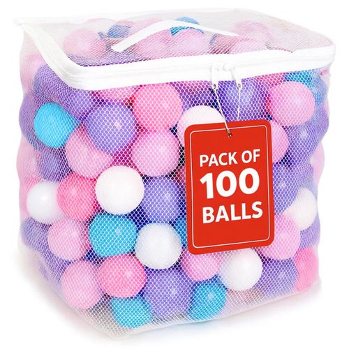 Bolas de Recreación MW SPORTS 100 piezas color pastel 6 cm de diámetro