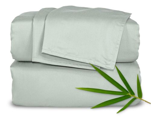 Juego de sábanas de bambú puro para cama tamaño completo viscosa orgánica refrescante