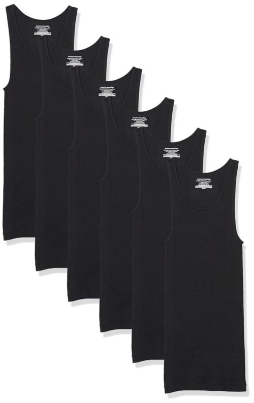 Camisetas sin mangas de ajuste entallado Amazon Essentials algodón – pack de 6