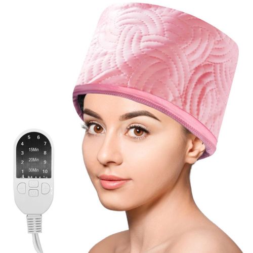 Gorro de vapor para cabello SNEKULI 10 niveles de temperatura 110 V rosa