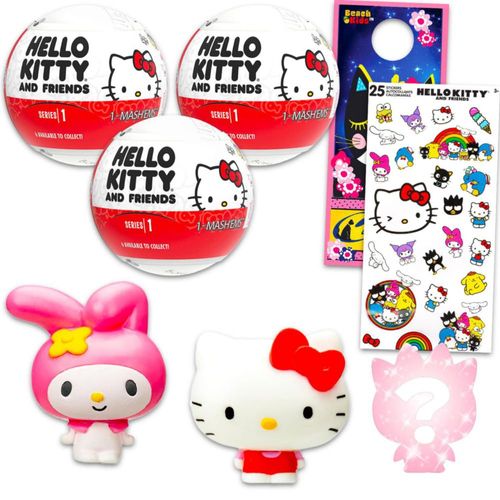 Paquete de 3 cajas sorpresa Hello Kitty Mash'Ems para favores de fiesta