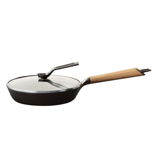 Sartén Salteadora Vermicular 20 cm con Mango de Roble y Hierro Fundido Esmaltado