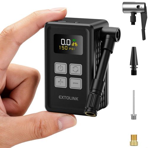 Bomba de aire eléctrica mini EXTOLINK para bicicleta 150 PSI