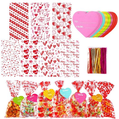 Bolsas de Regalo GLOCITI 182 piezas - Set de Bolsas para San Valentín