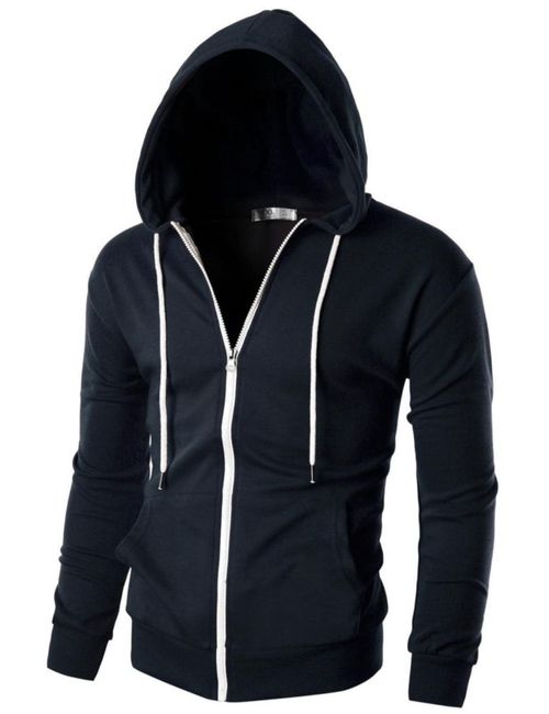 Sudadera Ohoo DCF002 Corte Entallado con Cremallera y Capucha – Mezcla de Algodón