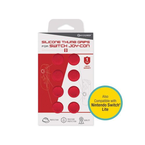Protectores de silicona para pulgares Hyperkin para Joy-Con paquete de 8 rojo Neo