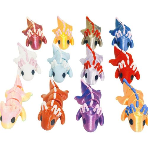 Set de 12 figuras de juguete YonaaClin de ajolotes impresos en 3D