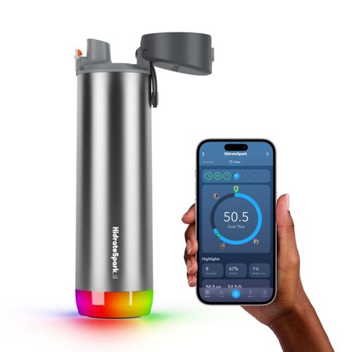 Botella de agua inteligente Hidrate Spark PRO 621 ml con luz