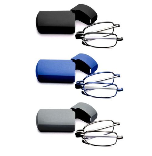 GOOSEN Pack de 3 Gafas de Lectura Plegables con Bloqueo de Luz Azul