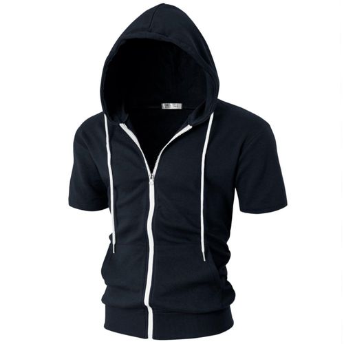 Sudadera ligera Ohoo DCF007 Slim Fit de manga corta con cremallera