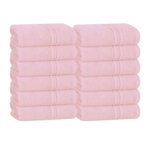 Paños de algodón BOUTIQUO 12 unidades 30x30 cm rosa
