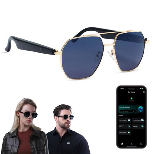 LIMU Gen 5 Gafas Inteligentes con IA - Diseño Alemán Gafas con IA y Traductor en Tiempo Real Audio Bluetooth de Oído Abierto para Llamadas y Música