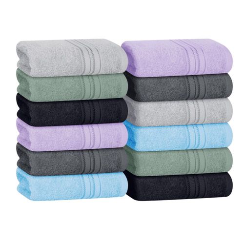 Paños faciales de algodón BOUTIQUO pack de 12 (30 × 30 cm)
