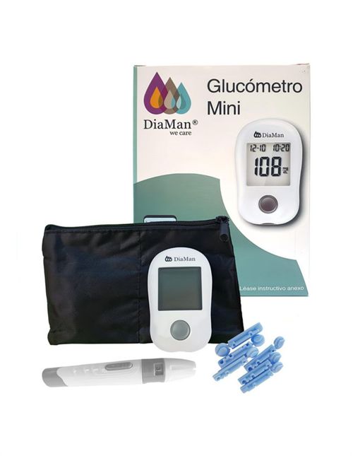 Glucómetro DiaMan Mini con 50 tiras reactivas