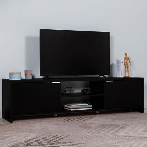 Mueble mesa para tv rack madesa 2 puertas hasta 80 negro