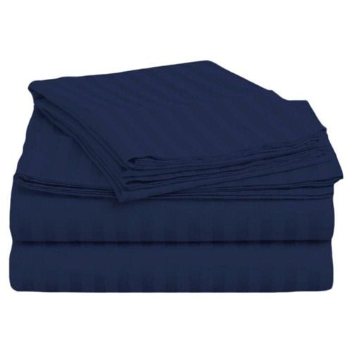 Juego de Sábanas Microfibra Quetzal  Rebeca Queen Size Azul Marino