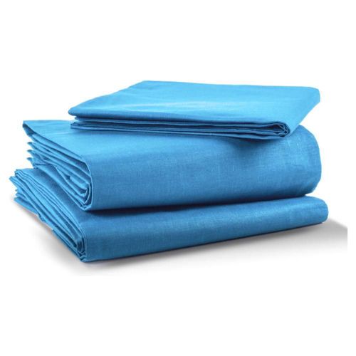 Juego de Sábanas Básica 200  Rebeca King Size Azul Turquesa