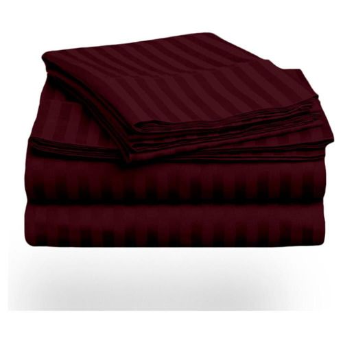 Juego de Sábanas Microfibra Quetzal  Rebeca Queen Size Vino