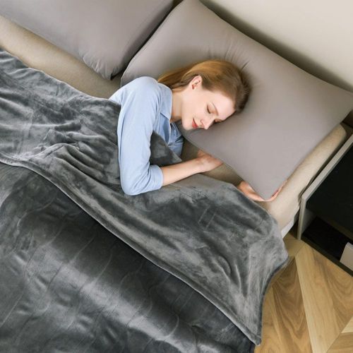 Manta eléctrica BESTCHIC Queen 213 cm gris 4 niveles con apagado automático