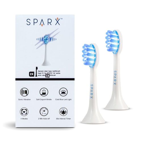 Cabezales de Cepillo SPARX Pack 2 con Terapia de Luz Azul