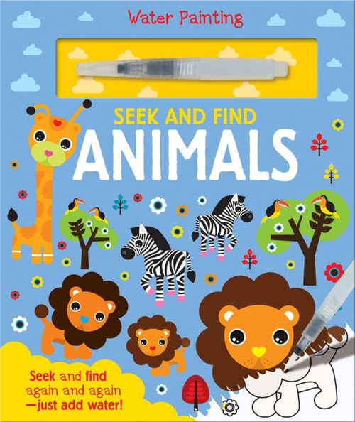 Libro Scholastic Busca y Encuentra Animales con Pintura de Agua