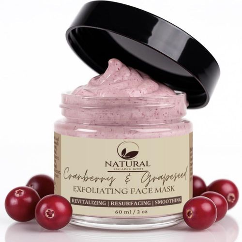 Mascarilla Facial Natural Escapes de Arándano Rojo y Semilla de Uva 60 ml AHA