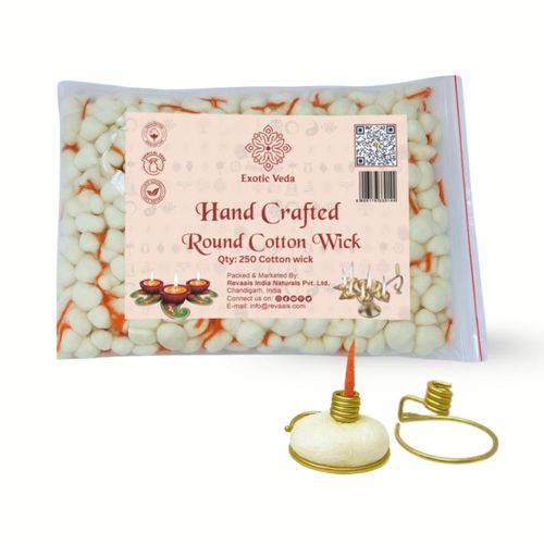 Mechas para lámpara de aceite Exotic Veda de algodón - Pack de 250 + Soporte