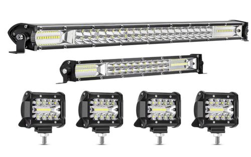 Barra de luz LED Turboo 30 cm + 46 cm 4 piezas cubos de 60 W