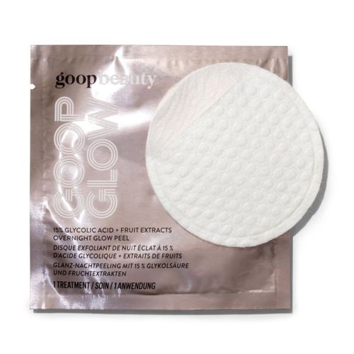 Almohadillas exfoliantes goop beauty con 15% de ácido glicólico exfoliación nocturna