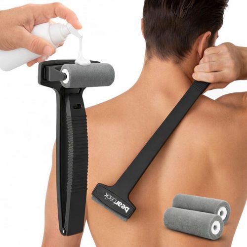 Aplicador de loción Bearback plegable 43 cm negro (2 rodillos)