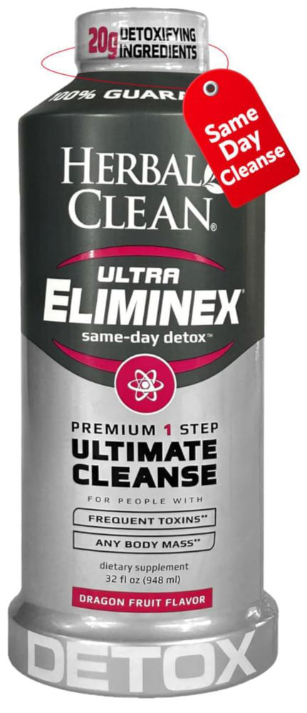 Bebida detox Herbal Clean Ultra Eliminex 948 ml sabor fruta del dragón