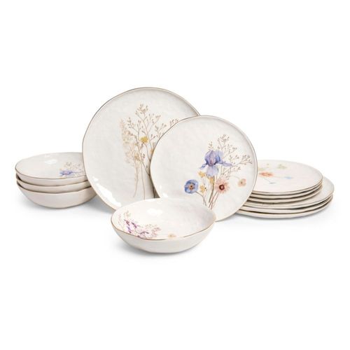 Set de Vajilla SANGO 12 Piezas de Porcelana Flor Silvestre
