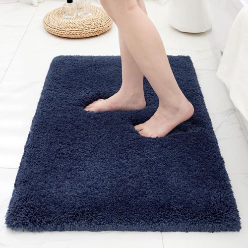 Alfombra de Baño Ruggnovea 61 × 43 cm Azul Marino Microfibra Lavable