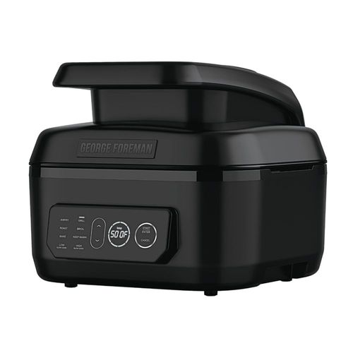 Parrilla interior George Foreman MCAFD800D negra con freidora de aire