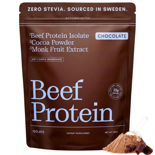 Polvo de proteína Autoimmuni-Tea de carne de res con chocolate 758 g
