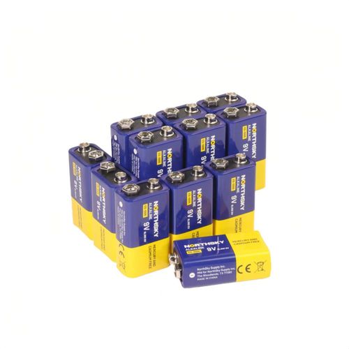 Baterías de 9V NORTHSKY paquete de 12 unidades - vida útil de 5 años