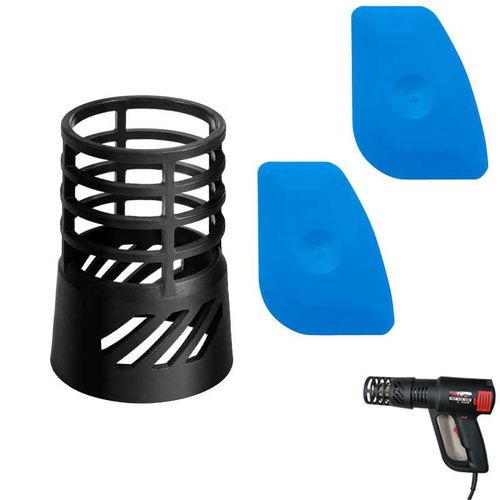 Cubierta protectora para pistola de calor TorSor 9 cm negra + 2 raspadores