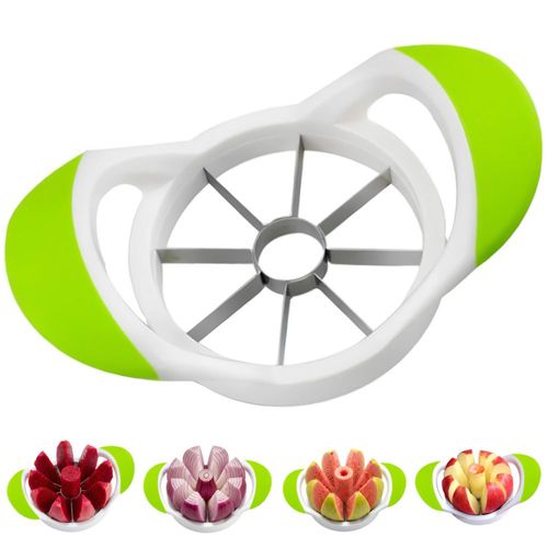 Cortador de Manzanas ARSUK de 8 Cuchillas Verde con Mango Antideslizante