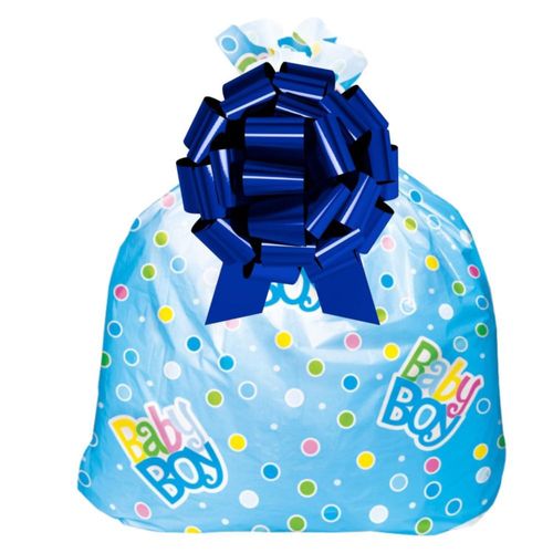 Bolsa de Regalo InstaBows 91 cm con Lunares Azules y Lazo