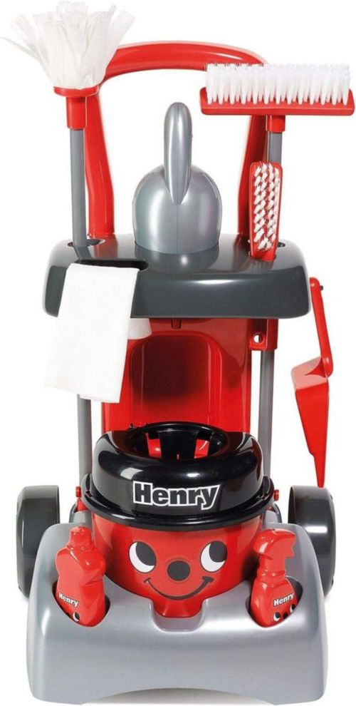 Carrito de Limpieza Casdon 28 cm Rojo con Aspiradora de Mano