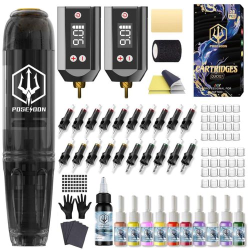 Kit de Tatuaje Vidattx Inalámbrico 1200 mAh 11 Tintas
