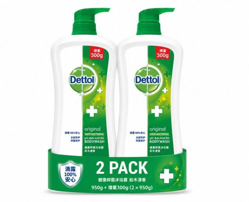 Gel de Baño Dettol 1900 g Aroma a Pino - Pack de 2