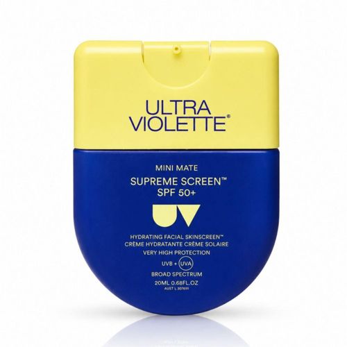 Ultra Violette Supreme Screen SPF 50 Mini Protector Solar Facial Hidratante y Primer de Protección UV Acabado Ligero 20 ml