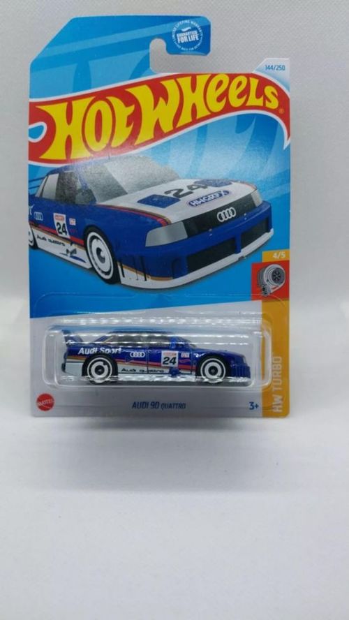Coche de carreras Hot Wheels Audi 90 1:64 Azul/Blanco