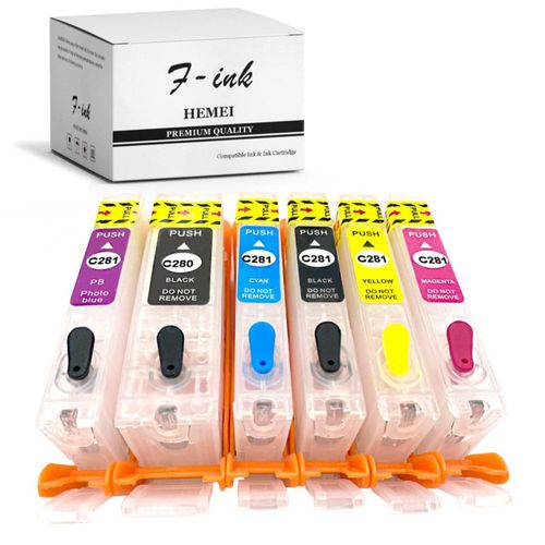 Cartuchos de tinta Fink para Canon 280XXL/281XXL de 6 colores