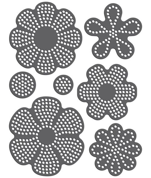Plantilla de Strass Rhinestone Genie Flores 3 mm (10ss)