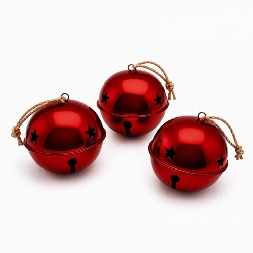 Set 3 cascabeles de 15cm Color Rojo