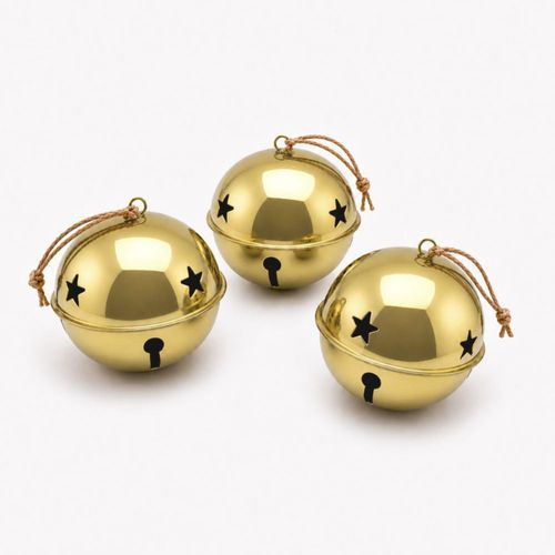 Set 3 cascabeles de 15cm Color Dorado