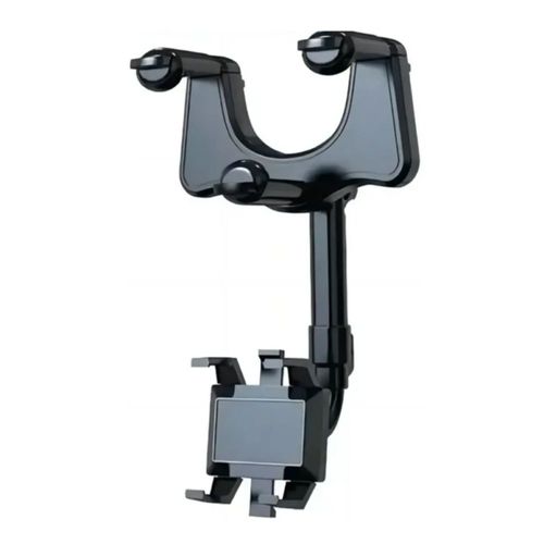 Soporte Para Teléfono Con Espejo Retrovisor Giratorio De 360 Color Negro